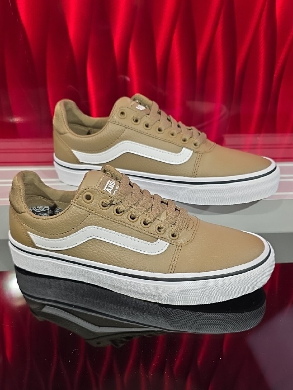Vans Ward Deluxe Tumble Leather Brown Sneakers Mens 7.5 Womens 9 New